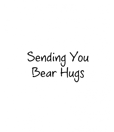 Bear Hugs Wood Mount Stamp D4-0036D