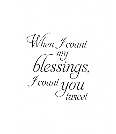 Count My Blessings Wood Mount Stamp H1-0546F
