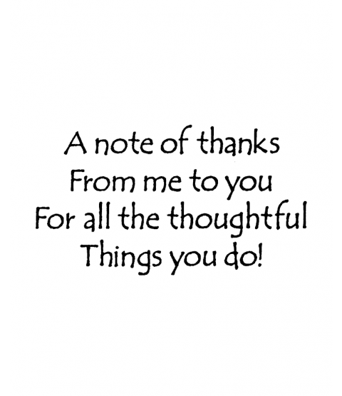 Hattie Lace Note of Thanks Wood Mount Stamp G2-31217F