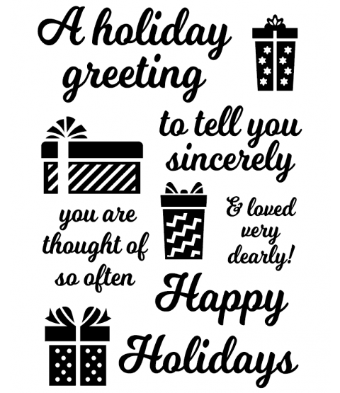 Holiday Greeting Clear Stamp Set 11385MC