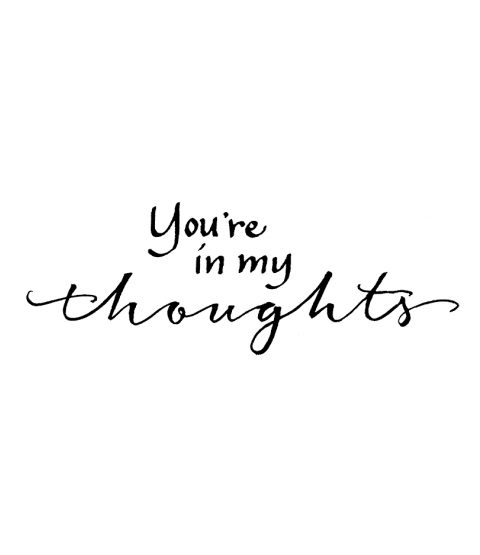In My Thoughts Wood Mount Stamp J3-10082G