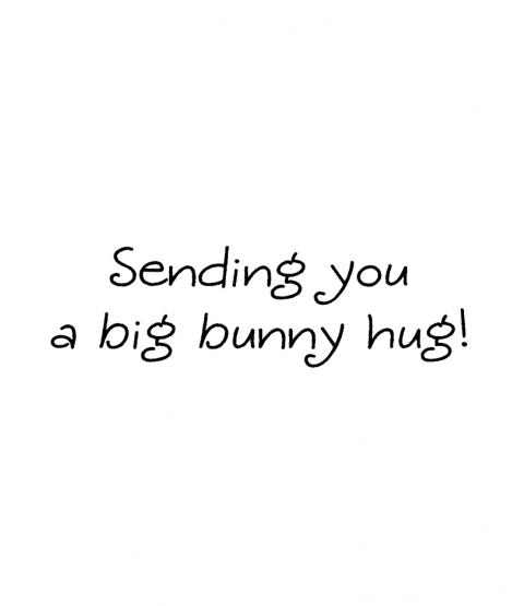 Janie Miller Bunny Hug Wood Mount Stamp E2-31503D