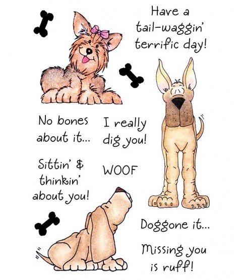 Janie Miller Delightful Dogs #2 Clear Stamp Set - 10978MC