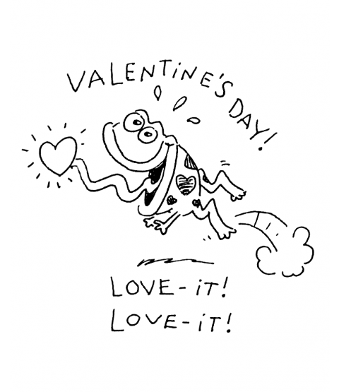 Love-It Frog Wood Mount Stamp M4-9771G