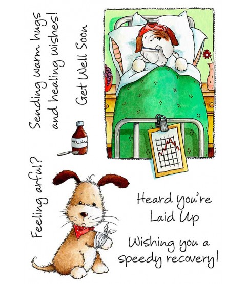 Maria Woods Get Well Pups Clear Stamp Set - 11257MC