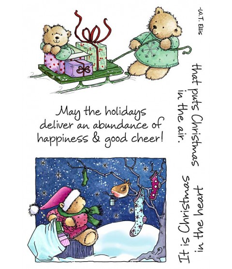 Maria Woods Teddy Bears' Gifts Clear Stamp Set - 11271MC