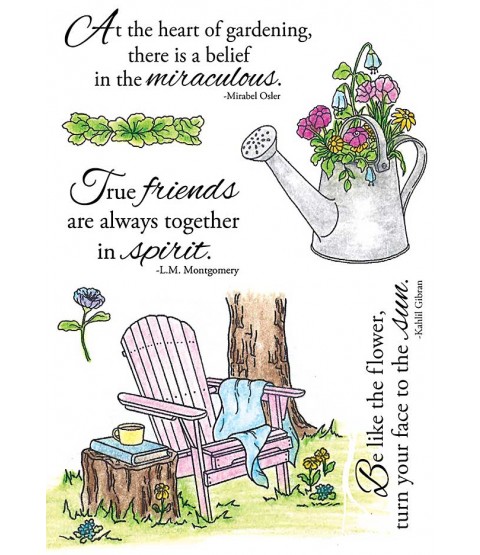 Nancy Baier Adirondack & Flowers Clear Stamp Set 11160MC
