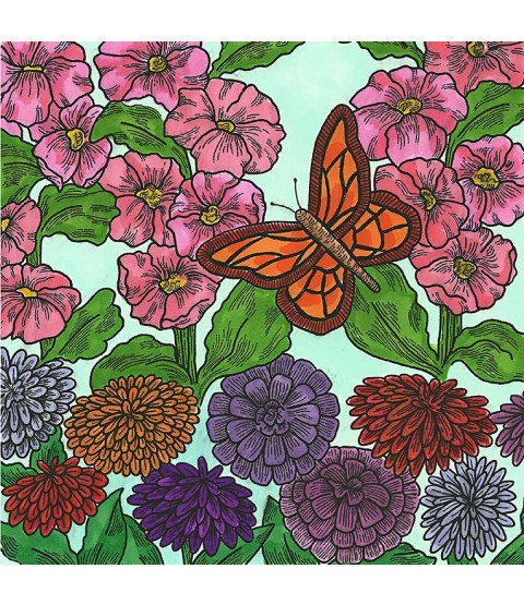 Nancy Baier Butterfly Background Cling Mount Stamp CLB-002