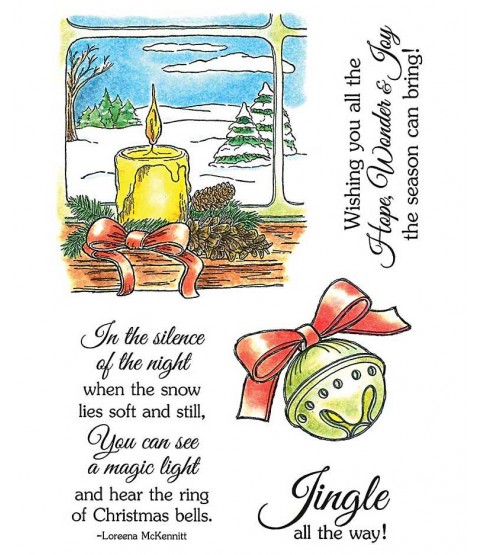 Nancy Baier Christmas Sights & Sounds Clear Stamp Set 11209MC