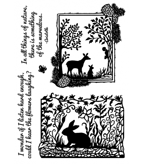 Nancy Baier Deer & Rabbit Clear Stamp Set 11222MC