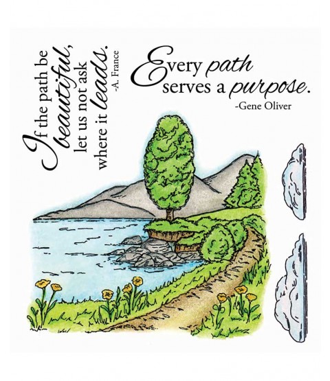 Nancy Baier Lakeside Path Clear Stamp Set 11110SC