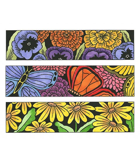 Nancy Baier Large Blooms & Butterflies Cling Mount Stamp Set CLS-002