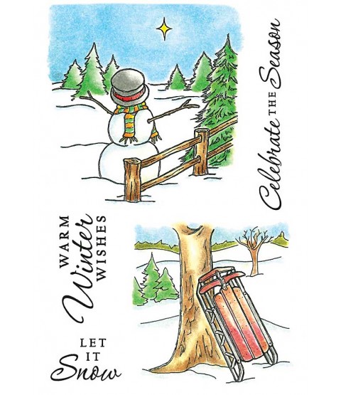 Nancy Baier Winter Fun Clear Stamp Set 11212MC