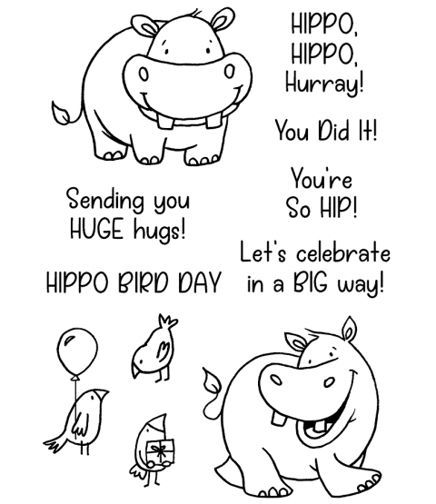 Happy Hippos Clear Stamp Set 11434MC