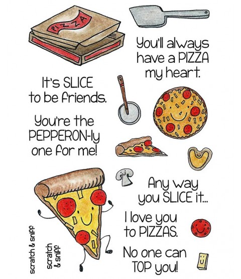 Pizza Clear Stamp Set 11364MC