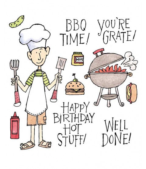 Ronnie Walter BBQ Time Clear Stamp Set 10973SC