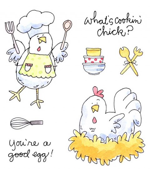 Ronnie Walter Cooking Chicks Clear Stamp Set 11289SC