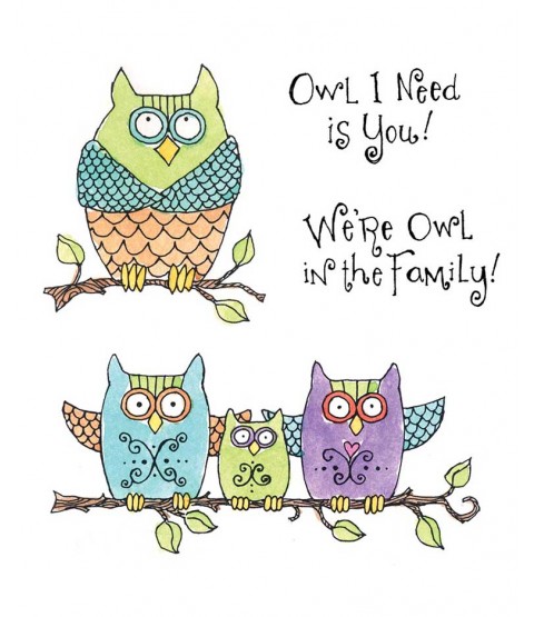 Ronnie Walter Owl Family Clear Stamp Set 10974SC