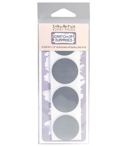 1 1/4" Circle Silver Scratch-off Stickers - SOS104
