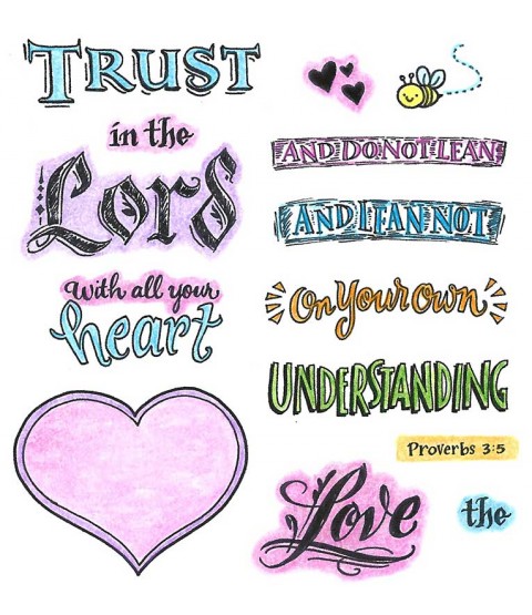 Shirley Ng-Benitez Trust In The Lord Clear Stamp Set - 11344SC