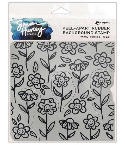 Simon Hurley Background Stamp: Crazy Daisies HUR75455
