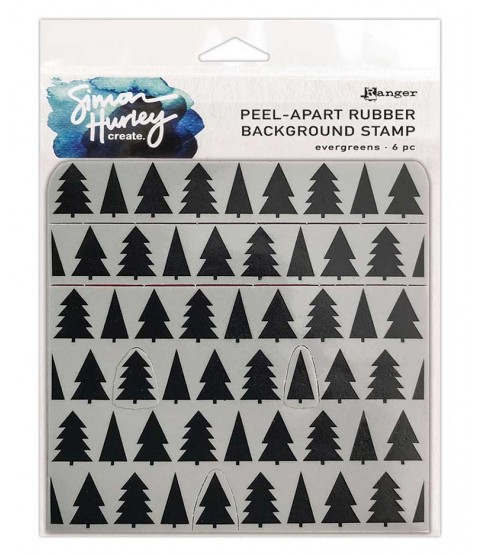 Simon Hurley Background Stamp: Evergreens HUR80633