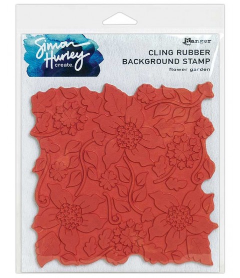 Simon Hurley Background Stamp: Flower Garden HUR67450
