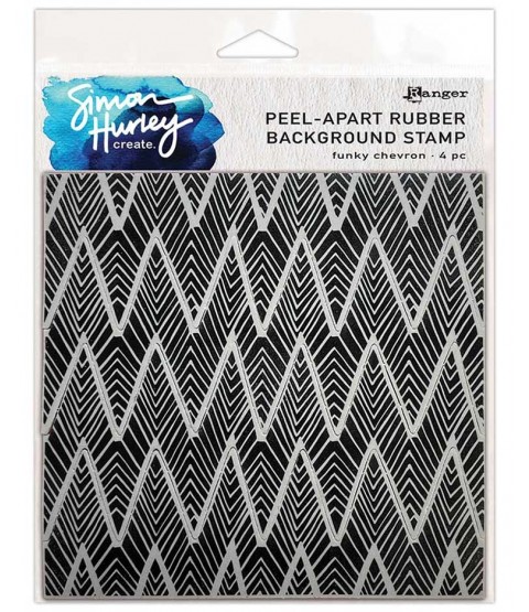 Simon Hurley Peel-Apart Background Stamp: Funky Chevron - HUR82514