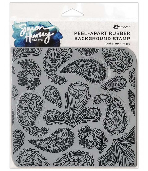 Simon Hurley Peel-Apart Background Stamp: Paisley HUR78555