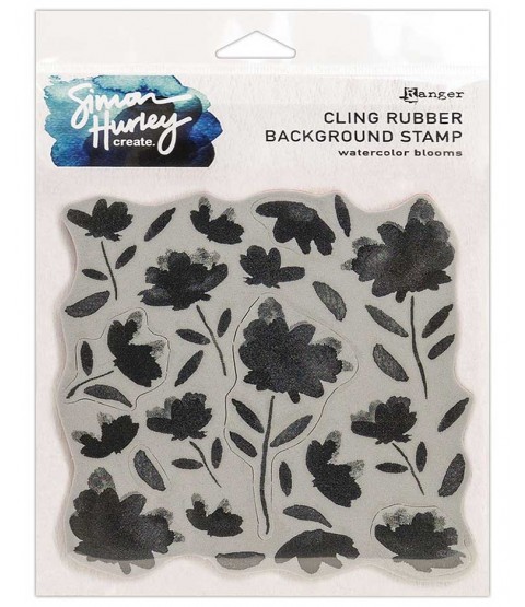 Simon Hurley Background Stamp: Watercolor Blooms HUR68044