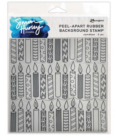 Simon Hurley Peel-Apart Background Stamp: Candles HUR80619