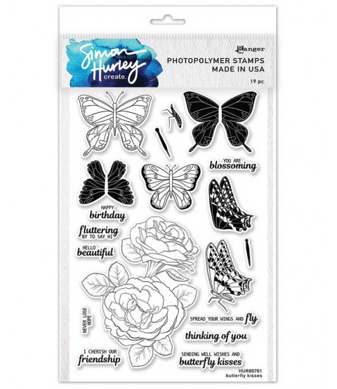 Simon Hurley Clear Stamp Set: Butterfly Kisses HUR80701