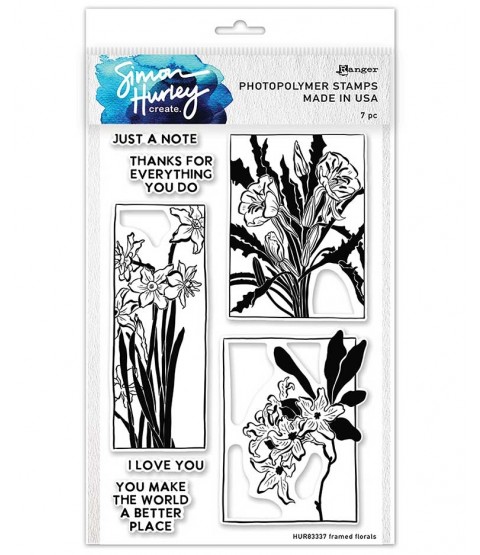 Simon Hurley Clear Stamp Set: Framed Florals HUR83337