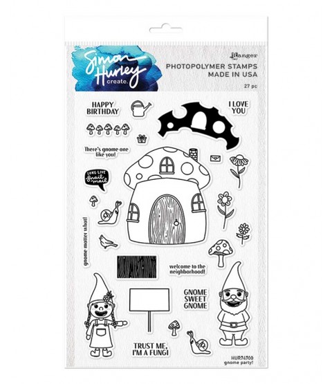 Simon Hurley Clear Stamp Set: Gnome Party! HUR74700