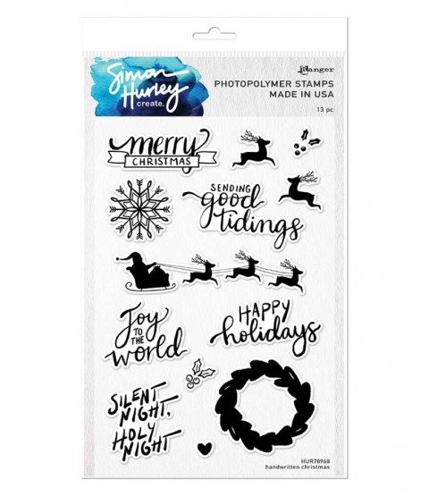 Simon Hurley Clear Stamp Set: Handwritten Christmas HUR78968