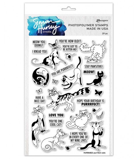 Simon Hurley Clear Stamp Set: Purrfect Cats HUR84822