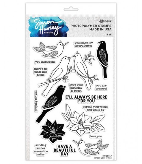 Simon Hurley Clear Stamp Set: Spread Your Wings HUR80749