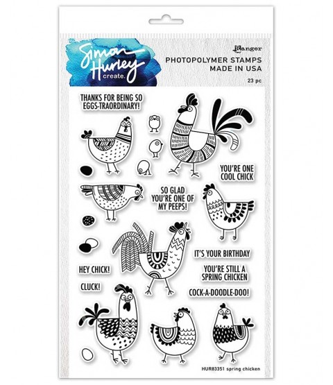 Simon Hurley Clear Stamp Set: Spring Chicken HUR83351