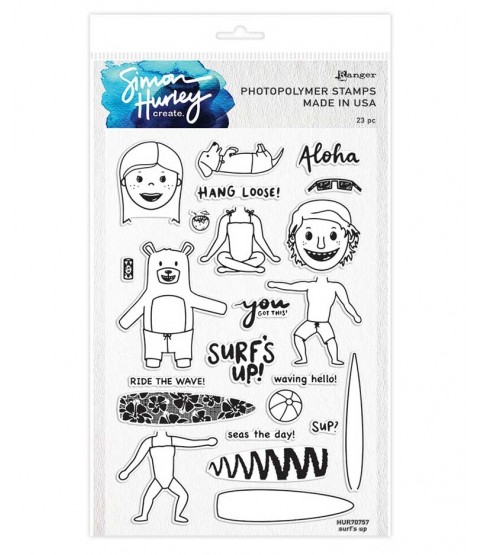 Simon Hurley Clear Stamp Set: Surf's Up HUR70757