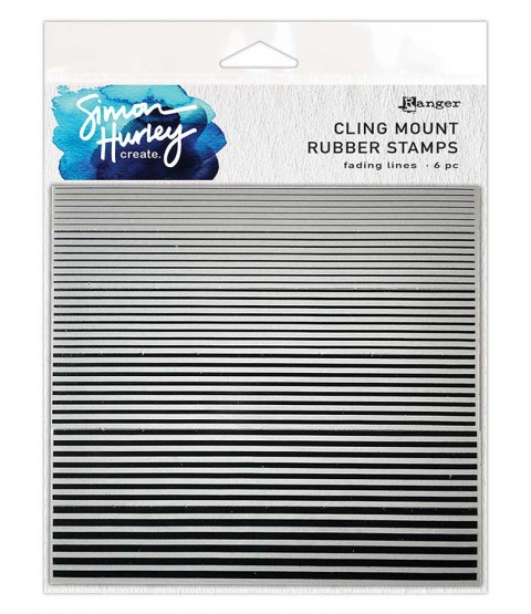 Simon Hurley Peel-Apart Background Stamp: Fading Lines HUR86017