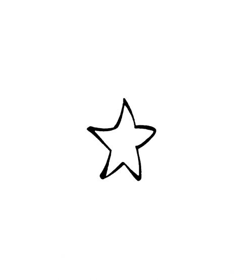 Small Star Wood Mount Stamp C1-5711B