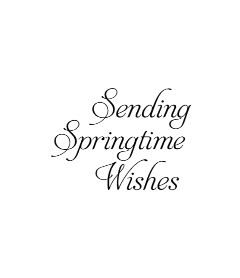Springtime Wishes Wood Mount Stamp E1-0241E