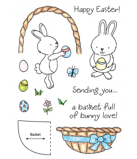 Tammy DeYoung Basket Bunny Clear Stamp Set 11149MC