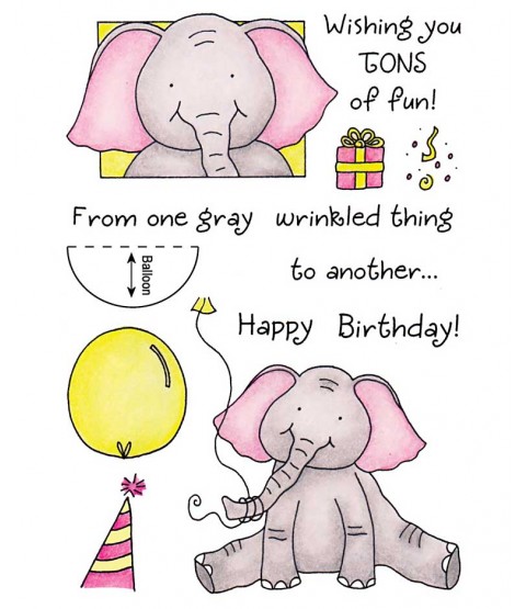 Tammy DeYoung Birthday Elephant Clear Stamp Set 11024MC