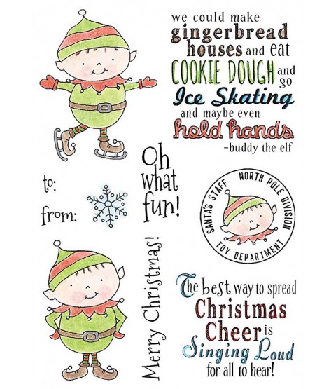 Tammy DeYoung Christmas Elves Clear Stamp Set 11187MC