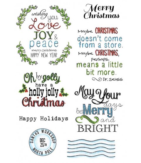 Tammy DeYoung Christmas Sentiments Clear Stamp Set 11188MC