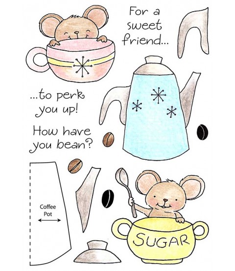 Tammy DeYoung Coffee Mouse Clear Stamp Set 11171MC