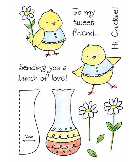 Tammy DeYoung Flower Chick Clear Stamp Set 11151MC