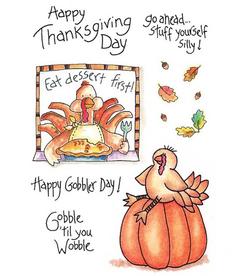Tammy DeYoung Gobbles Turkey Clear Stamp Set 10918MC