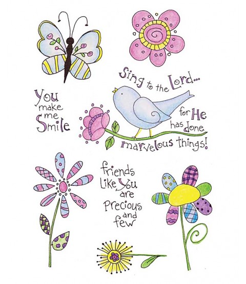 Tammy DeYoung Groovy Nature Clear Stamp Set 11093MC